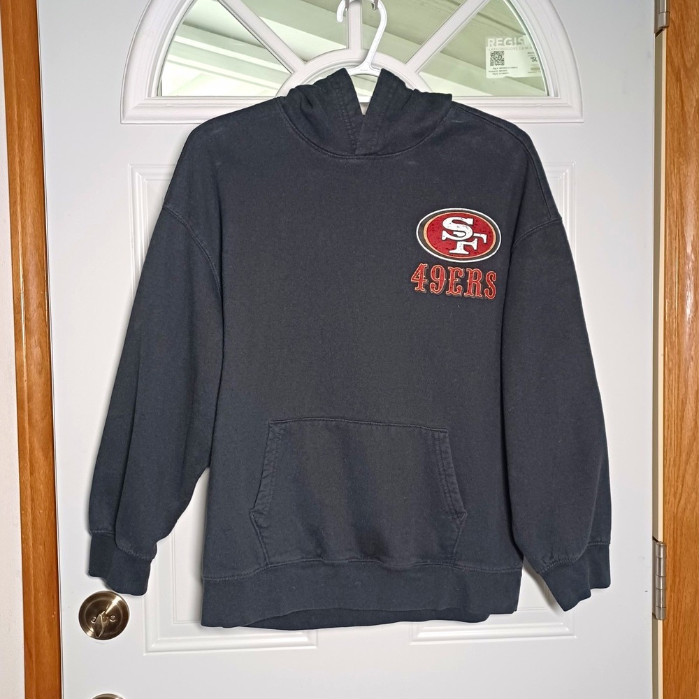 NFL Team Apparel San Francisco 49ers NFL Black Pullover Hoodie Sweatshirt, XL